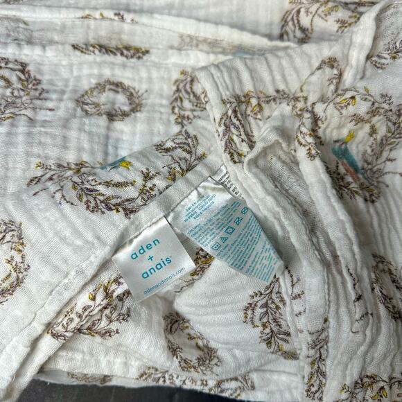 lot of 2^ Aden & Anais Receiving Blanket BLUEBIRDS Cotton Muslin Retired Pattern - Picture 3 of 6